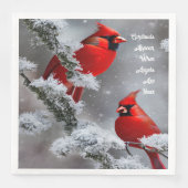 Serviette En Papier Cardinal Aspect Angels près du souvenir (Devant)