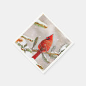 Serviette En Papier Cardinal dans un pin (Coin)