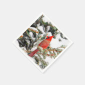 Serviette En Papier Cardinal dans un pin (Coin)