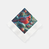 Serviette En Papier Cardinal de Noël/hiver (Coin)
