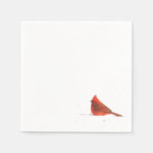 Serviette En Papier Cardinal d'hiver Napkin (Devant)