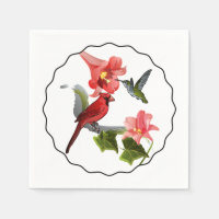 Cardinal et colibri avec Lily rose et Ivy