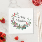 Serviette En Papier Cardinal Joyeux Noël (En situation)