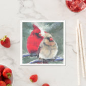 Serviette En Papier Cardinal Pair serviettes festives (En situation)