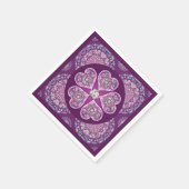 Serviette En Papier Cardinal Red Rosace (Coin)