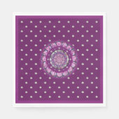 Serviette En Papier Cardinal Red Rosace (Devant)