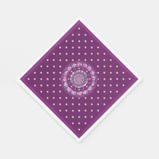 Serviette En Papier Cardinal Red Rosace (Coin)