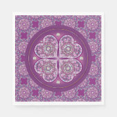 Serviette En Papier Cardinal Red Rosace (Devant)