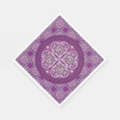 Serviette En Papier Cardinal Red Rosace (Coin)