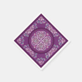 Serviette En Papier Cardinal Red Rosace (Coin)