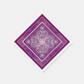 Serviette En Papier Cardinal Red Rosace (Coin)
