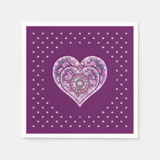 Serviette En Papier Cardinal Red Rosace (Devant)