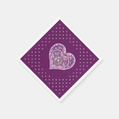 Serviette En Papier Cardinal Red Rosace (Coin)