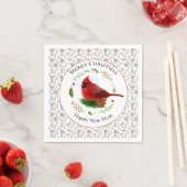 Serviette En Papier Cardinal rouge (En situation)