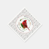 Serviette En Papier Cardinal rouge (Coin)