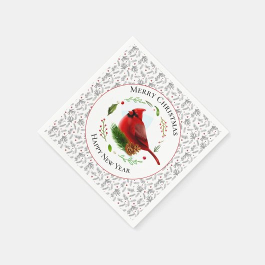 Serviette En Papier Cardinal rouge (Coin)