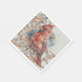 Serviette En Papier Cardinal sur Virginia Road Map (Coin)