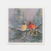 Serviette En Papier CARDINALS & PINE CONES par SHARON SHARPE (Devant)