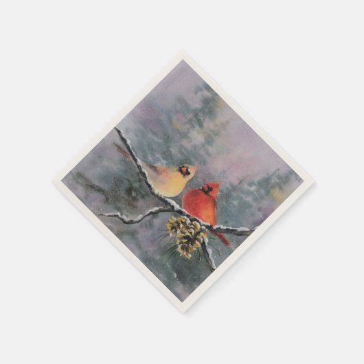 Serviette En Papier CARDINALS & PINE CONES par SHARON SHARPE (Coin)