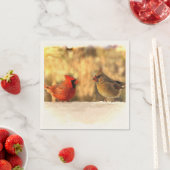 Serviette En Papier Cardinaux en papier d'automne serviettes (En situation)