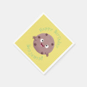 Serviette En Papier Caricature de biscuit à puce en chocolat (Coin)