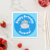 Serviette En Papier Caricature de bulles de dauphins joyeux (En situation)