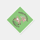 Serviette En Papier Caricature de chèvre billy joyeux (Coin)