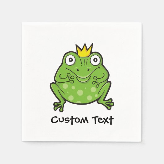 Serviette En Papier Caricature de grenouille (Devant)