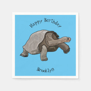 Serviette En Papier Caricature de la tortue des Galapagos