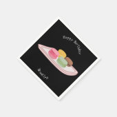 Serviette En Papier Caricature de Macaron (Coin)