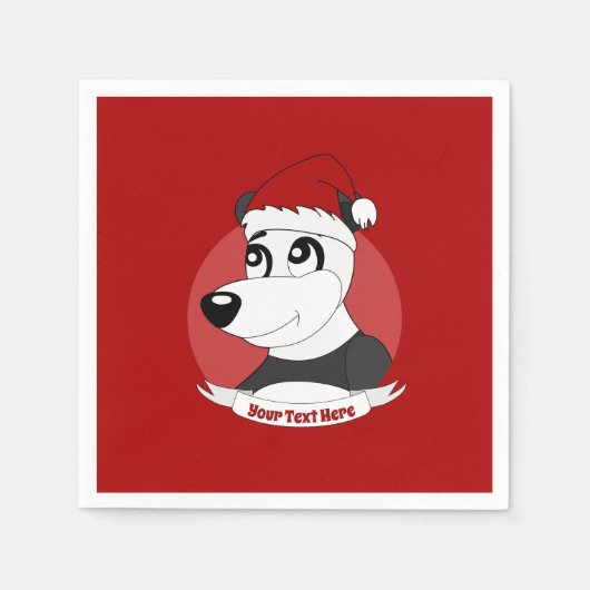 Serviette En Papier Caricature de Noël avec de mignonnes serviettes en (Devant)