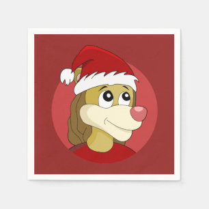 Serviette En Papier Caricature de Noël avec de mignons serviettes de l