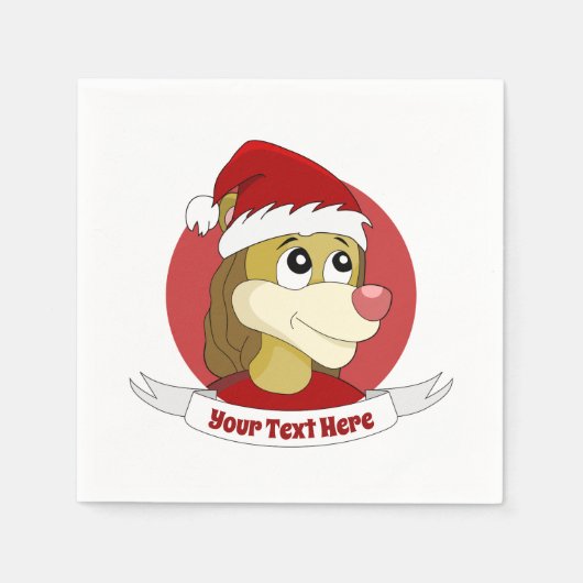 Serviette En Papier Caricature de Noël avec de mignons serviettes de l (Devant)