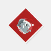 Serviette En Papier Caricature de Noël de serviettes mignonnes d'éléph (Coin)