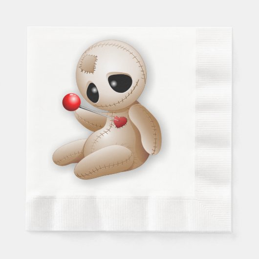 Serviette En Papier Caricature de poupée vaudou en amour (Devant)
