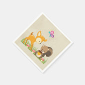 Serviette En Papier Caricature en bois mignon (Coin)