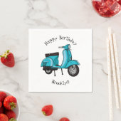 Serviette En Papier Caricature moto mopée mûre illustration (En situation)