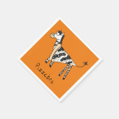 Serviette En Papier Caricature pour enfants Pizza Zebra (Coin)