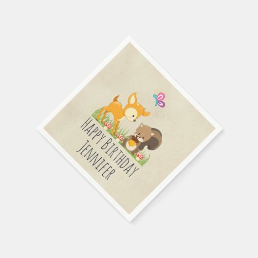 Serviette En Papier Caricature pour les créations boisées mignonnes An (Coin)