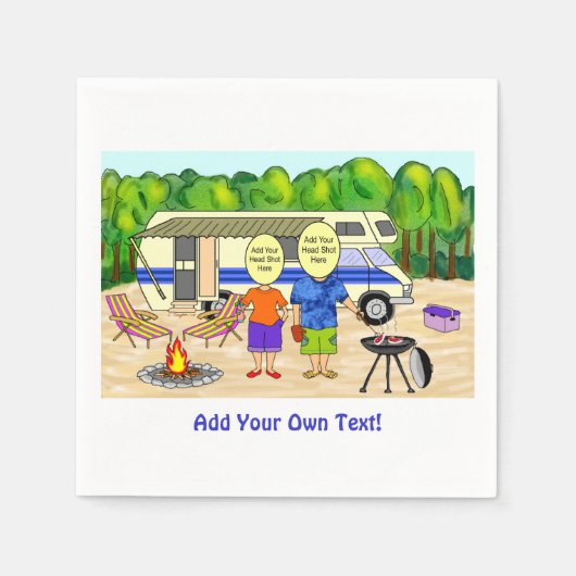 Serviette En Papier Caricature RV (Devant)