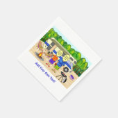 Serviette En Papier Caricature RV (Coin)