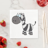 Serviette En Papier Caricature Zebra (En situation)