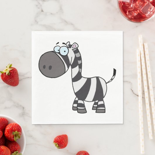 Serviette En Papier Caricature Zebra (En situation)