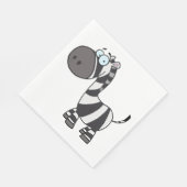 Serviette En Papier Caricature Zebra (Coin)