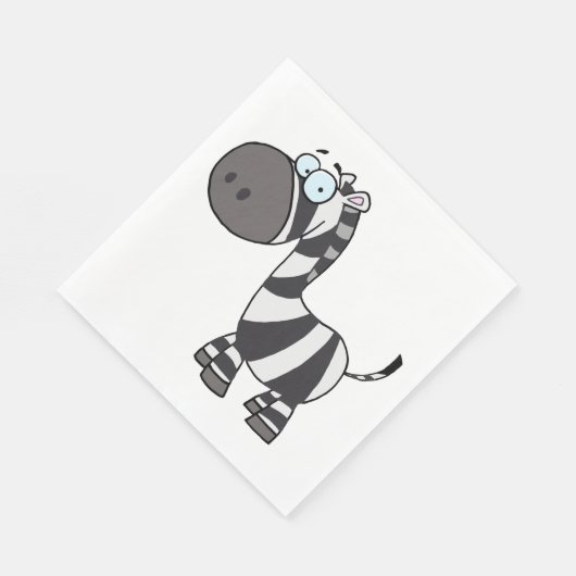 Serviette En Papier Caricature Zebra (Coin)