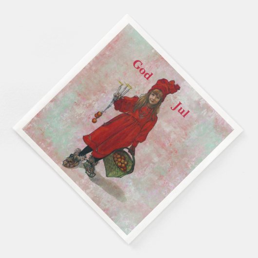 Serviette En Papier Carl Larsson God Jul (Coin)