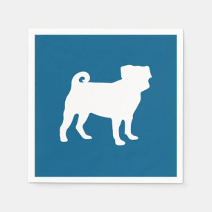 Serviette En Papier Carlin Chien Baby shower Chien bleu Chiot garçon