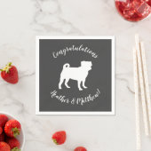 Serviette En Papier Carlin Chien Baby shower Thème Chien Chiot Neutre  (En situation)
