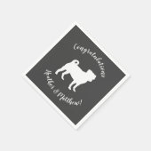 Serviette En Papier Carlin Chien Baby shower Thème Chien Chiot Neutre  (Coin)