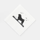 Serviette En Papier Carlin Chien - Halloween Lune Silhouette Classique (Coin)